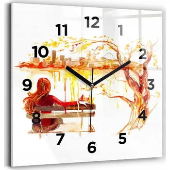 Hodiny Nástěnné hodiny Wallfluent červené 30 cm