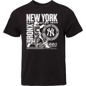 Pánské tričko Pánské triko New Era NEW YORK YANKEES MLB DISTRESSED L Černá, Bílá