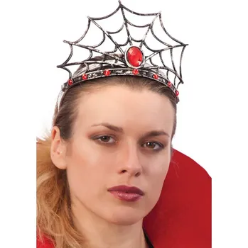 Karnevalový doplněk R-Kontakt.cz Čelenka čarodějnická pavučina stříbrná