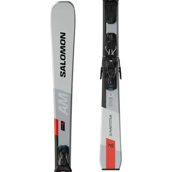 Sjezdové lyže Sjezdové lyže Salomon E S/MAX 76 AM + M10 GW 178 Šedá, Červená, Černá