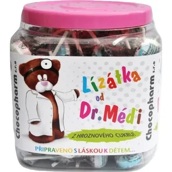 Bonbon Chocopharm Lízátka od Dr. Médi z hroznového cukru 125 ks