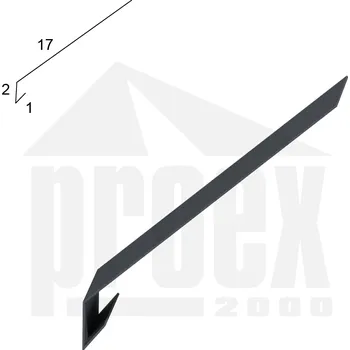 okap Okapnička antracit 200 mm