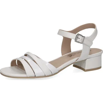 Dámské sandále Dámské kožené sandály 9-28206-44-197 Caprice bílá Barva: white comb, Velikost: 40