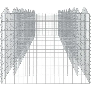 Vyvýšený záhon Klenutý gabion vyvýšený záhon 153557 800 x 100 x 100 cm