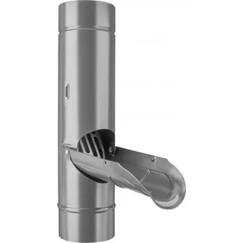 okap KJG Dešťová klapka prachově šedá s lapačem listí 120 mm