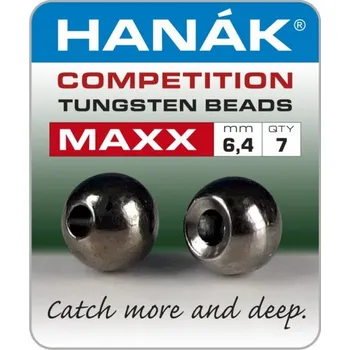 Tungstenové kuličky Hanák Competition MAXX Černý nikl (bez výřezu) 6,4 mm, 7 ks