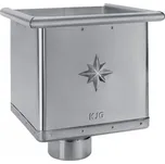 KJG Kotlík žlabový sběrný KUBICKÝ EXCENTRICKÝ prachově šedý 120 mm