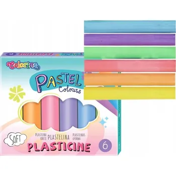 Modelovací hmota PASTELOVÁ PLASTELÍNA Dívčí sada 6 barev COLORINO Velmi MĚKKÁ