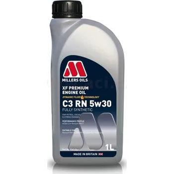Motorový olej MILLERS OILS motorový olej plně syntetický XF Premium C3 RN 5w30 1l, MI 83431