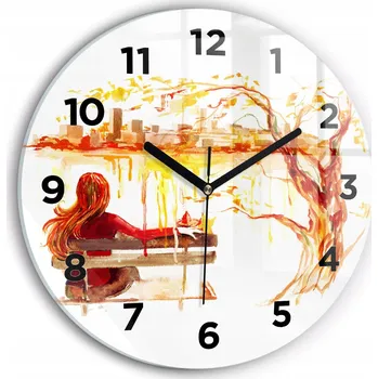 Hodiny Nástěnné hodiny Wallfluente červené 30 cm