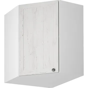 Obývací pokoj Horní rohová skříňka G60N, bílá/sosna andersen, pravá, PROVANCE