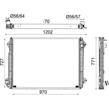 Motor automobilu Chladič, chlazení motoru MAHLE CR 2451 000P
