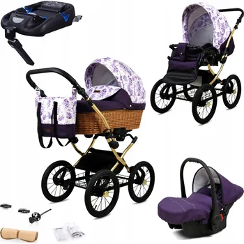 Kočárek BabyLux Dětský kočárek 4v1 Classic (hluboký, sportovní, autosedačka)