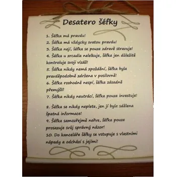 Bene Pergamen - desatero - šéfky