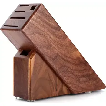 Stojan na nože Stojánek na 4 nože, ocílku a nůžky - ořech SaKuRo