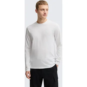 Pánské oblečení Pánské tričko BOSS Orange Tacks 50512111 bílé Velikost: M