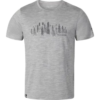 Pánské oblečení Pánské merino triko PROGRESS MONSTER XL Šedá, Tmavě šedá