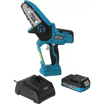 Motorová pila DEDRA aku řetězová pila MINI 18V/2Ah, 4", prořez 95mm, DED7031