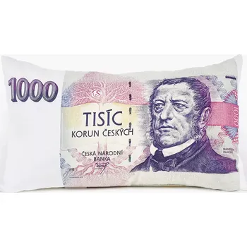 Žertovný předmět Polštář bankovka Kč 1000 - 30x50cm