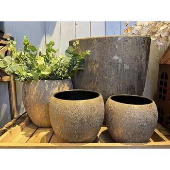 Květináč Rustikální zlaté mrazuvzdorné květináče Velikost: Střední