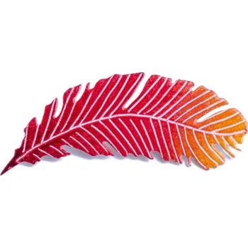 Brož Lucie Horáková Brož smaltovaná - pírko červené