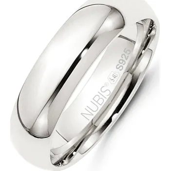 Prsten NUBIS® Stříbrný prsten šíře 6 mm - velikost 66 - NB101-6-66