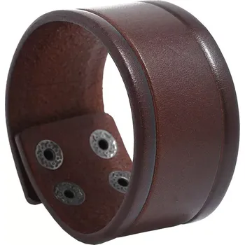 Náramek Široký kožený náramek Buffalo Brown