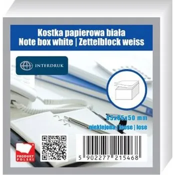 Kancelářské bločky KOSTKA PAPÍROVÁ LEPENÁ - ZÁPISNÍK - BLOK