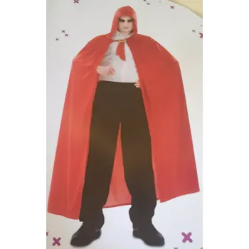 Karnevalový kostým Plášť s kapucí - červený M/L (50-52)