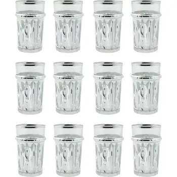 Sklenice Eisenbach 12 kusů sklenic na čaj se stříbrným akcentem