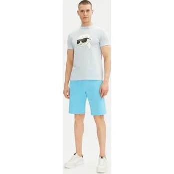 Pánské tričko KARL LAGERFELD T-Shirt 755073 552251 Světle modrá Regular Fit L