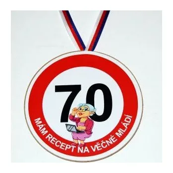 Žertovný předmět Jirka Medaile k 70. narozeninám pro ženu – originální dárek k jubileu