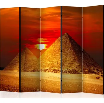 Paraván Paraván 5dílný - Pyramidy v Gíze západ slunce