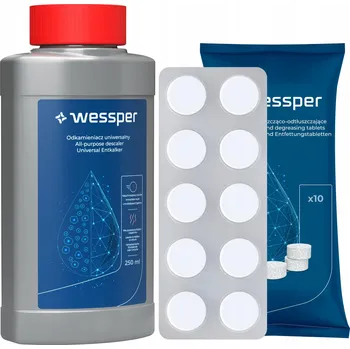 Příslušenství pro přípravu kávy Odvápňovač Wessper 250 ml pro kávovary + Čisticí tablety pro odstranění mastnoty