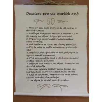 Bene Pergamen - desatero - Sex starších po 50