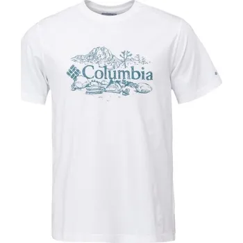 Pánské tričko Pánské triko Columbia KETTLE RIVER GRAPHIC TEE XXL Bílá, Tyrkysová