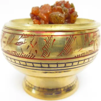 Mani Bhadra Mani Bhadra Kadidelnice Mosazná vykuřovací miska, 8 x 3 cm