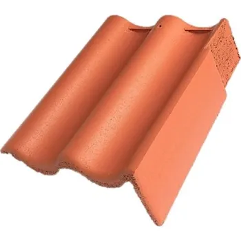 betonová krytina Bramac - 7° PROTECTOR, taška okrajová pravá - cihlová