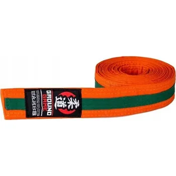 Prostěradlo Pas Judo pro děti oranžovo-zelený K1-K2 - 200 cm Ground Game