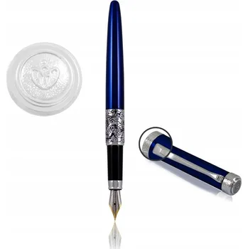 Školní pero pro psaní Pióra pro STUDENTY "Charles blue", POUZDRO Regal