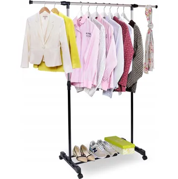 Věšák Stojací věšák kovový Gockowiak černý, stříbrný