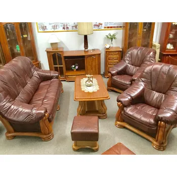 Sedací souprava Rustikální kožená sedací souprava MERCEDES LUX 3+1+1