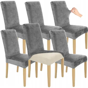 Potah na židli Šedý potah na židli