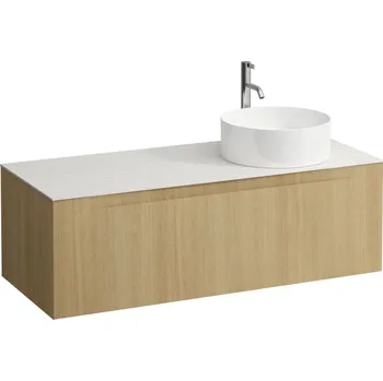 Arun - zásuvkový element 1200, s jednou zásuvkou, s výřezem vpravo, s vrchní deskou Ardesia Bianca vč. otvoru pro baterii H4141271512501