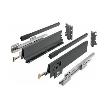 Nábytkové kování GTV Moderní krabicový čtverec 400mm střední antracit