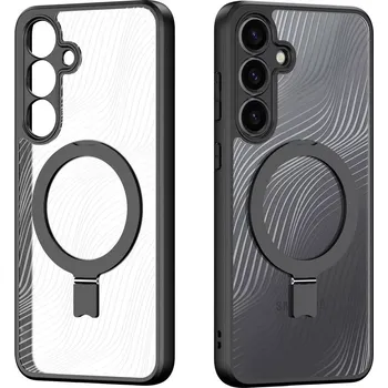 Pouzdro na mobilní telefon Magnetické pouzdro Dux Ducis Aimo Mag Samsung Galaxy S25 – černé (Magnetické zadní pouzdro Dux Ducis Aimo Mag pro Samsung Galaxy S25 – černé, ochrana s kompatibilitou MagSafe)