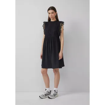 Dámské šaty Q/S s.Oliver dámské šaty s krajkou černé Velikost: 36