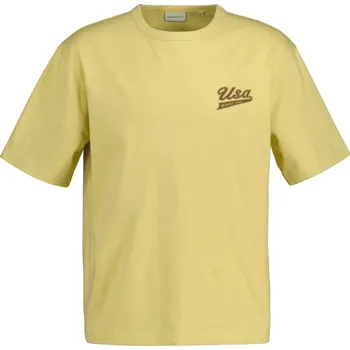 Pánské tričko TRIČKO GANT USA T-SHIRT LIGHT MUSTARD YELLOW
