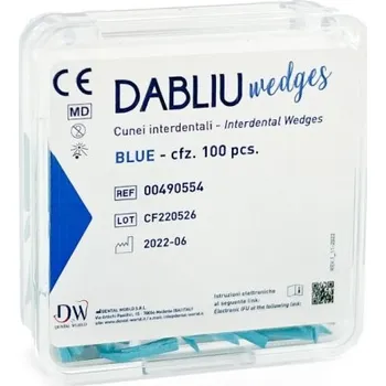 Vyšetřovací rukavice Dental World Anatomické dřevněné klínky Dřevěné klínky: Oranžová - 11 x 1,3 x 1,5 mm
