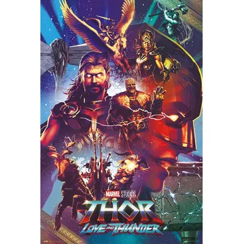 Obraz Plakát Marvel Thor Love And Thunder bez rámu 61 x 91,5 cm